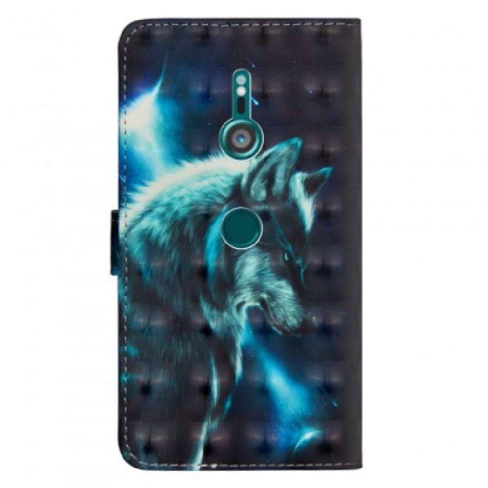 Flip Case voor Sony Xperia XZ3 Majestueuze Wolf