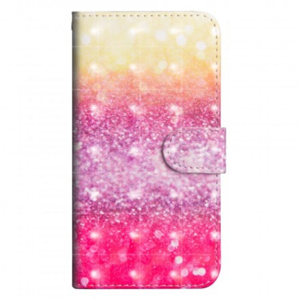 Folio-hoesje voor Sony Xperia XZ3 Magenta Glitterverloop