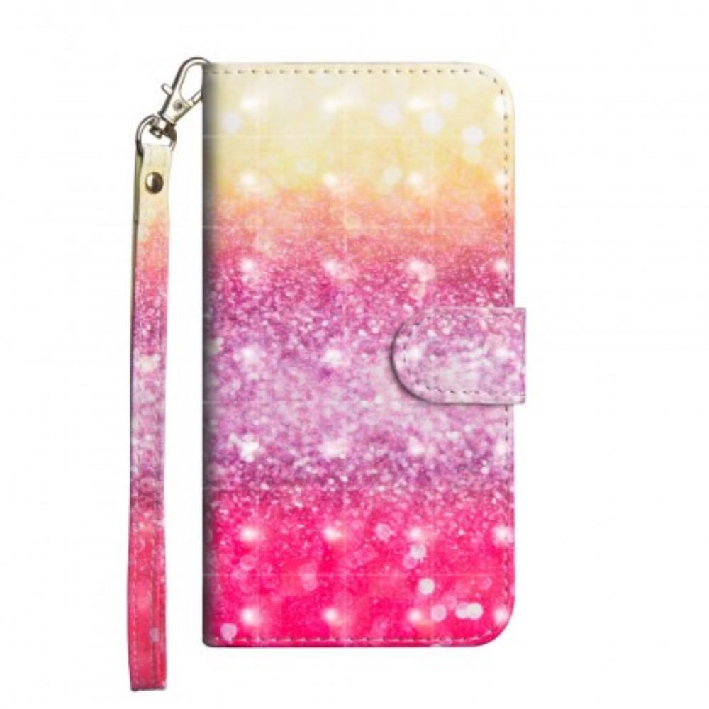 Folio-hoesje voor Sony Xperia XZ3 Magenta Glitterverloop