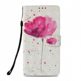 Hoesje Flip Case voor Sony Xperia XZ3 3d Waterverf Halster