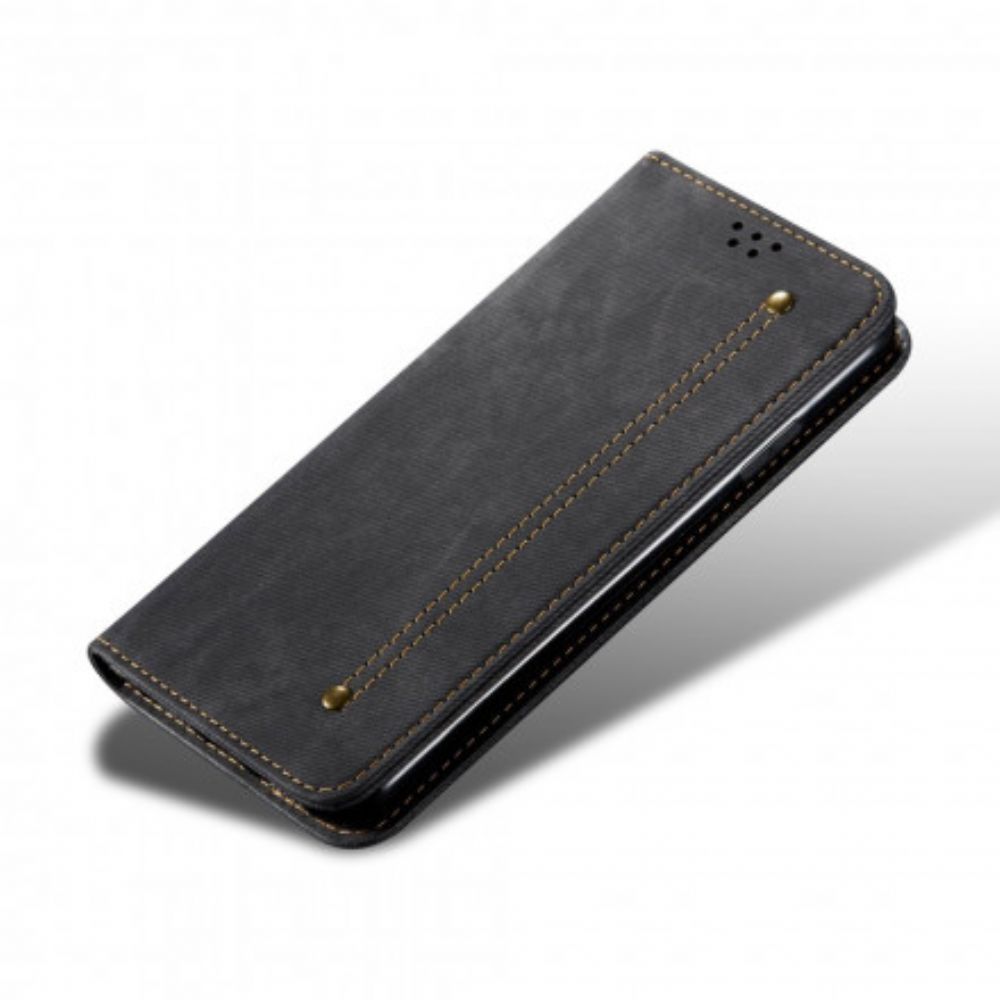 Bescherming Hoesje voor Oppo A54 5G / A74 5G Folio-hoesje Denim Stof