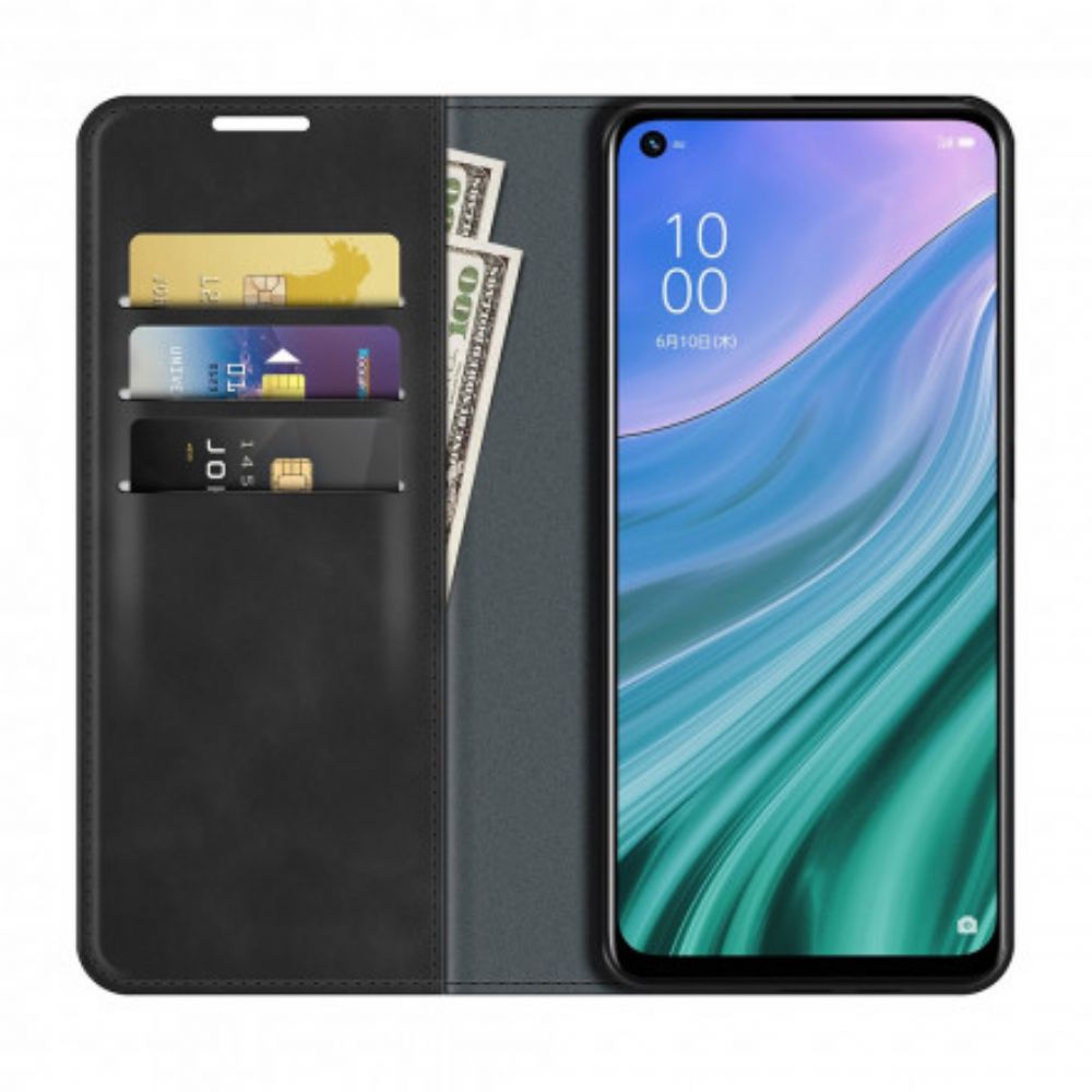 Bescherming Hoesje voor Oppo A54 5G / A74 5G Folio-hoesje Skin-touch