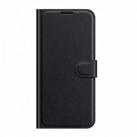 Flip Case voor Oppo A54 5G / A74 5G Klassiek Litchi Kunstleer