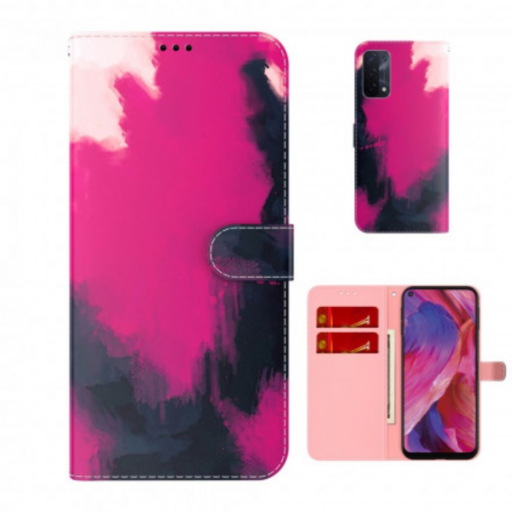 Folio-hoesje voor Oppo A54 5G / A74 5G Aquarel