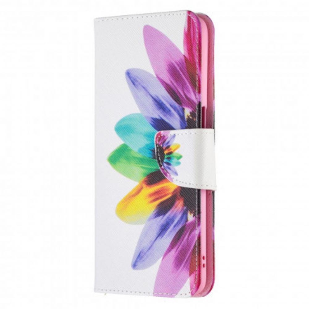 Folio-hoesje voor Oppo A54 5G / A74 5G Aquarel Bloem