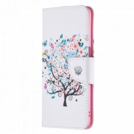 Folio-hoesje voor Oppo A54 5G / A74 5G Bloemrijke Boom