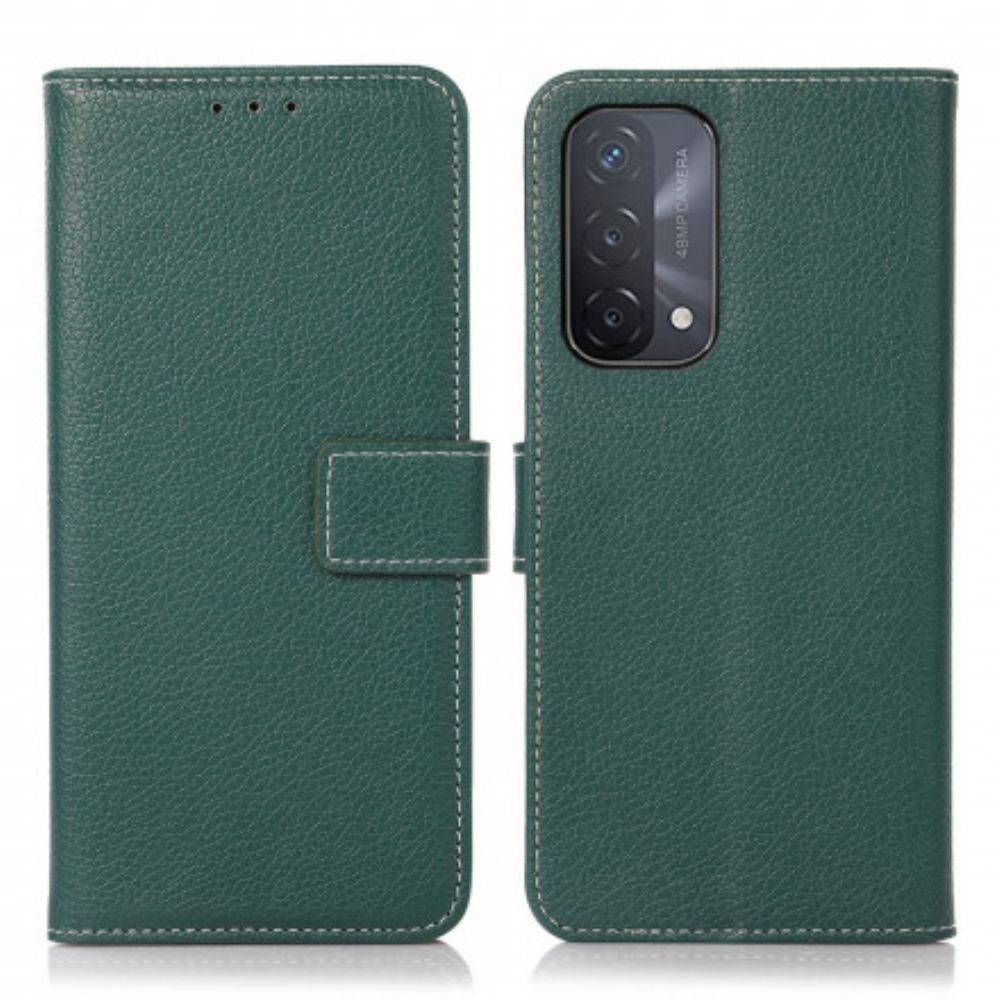 Folio-hoesje voor Oppo A54 5G / A74 5G Lychee-textuur