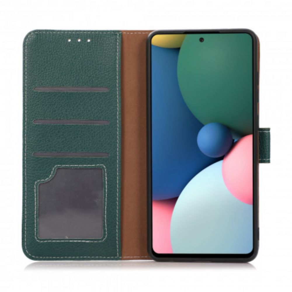 Folio-hoesje voor Oppo A54 5G / A74 5G Lychee-textuur