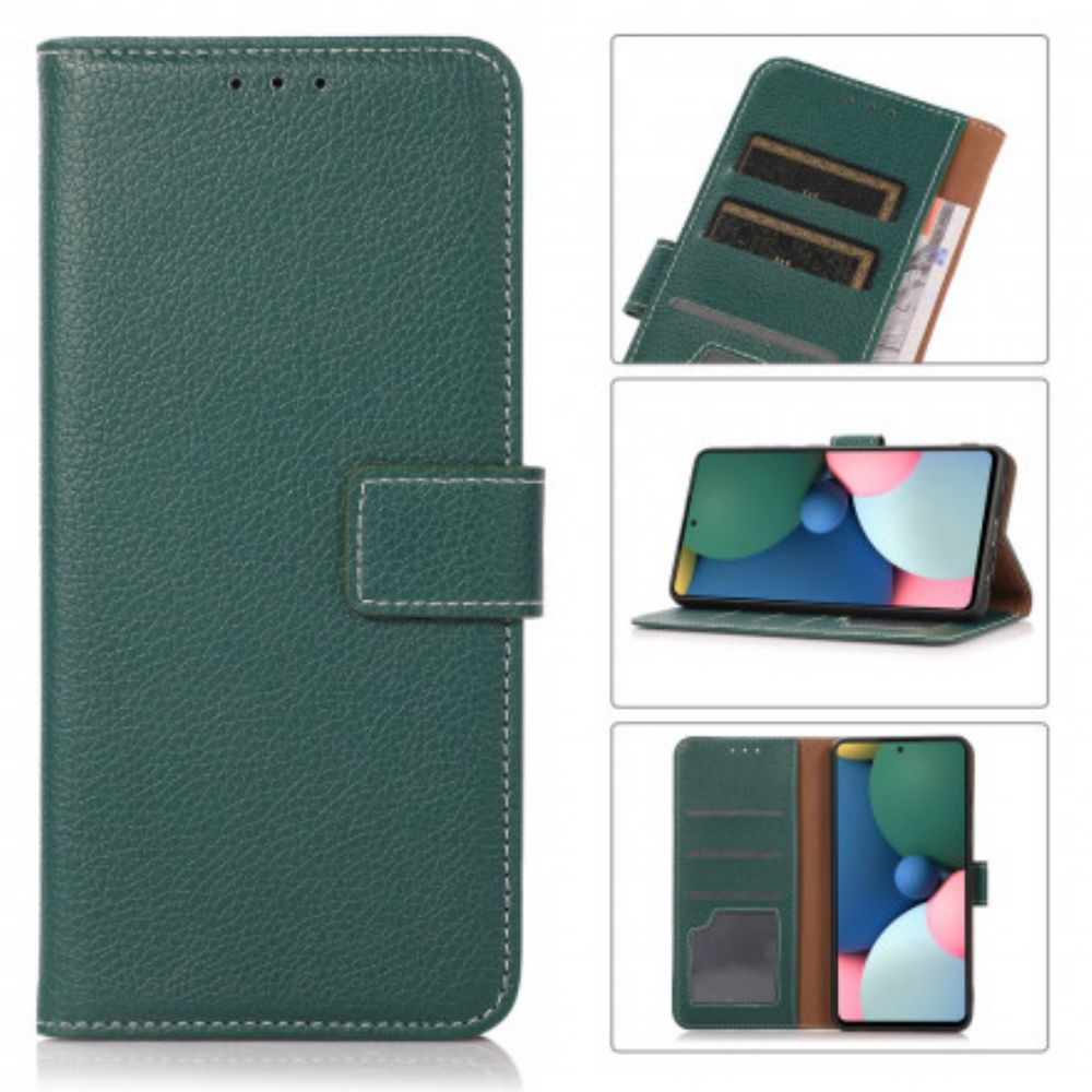 Folio-hoesje voor Oppo A54 5G / A74 5G Lychee-textuur