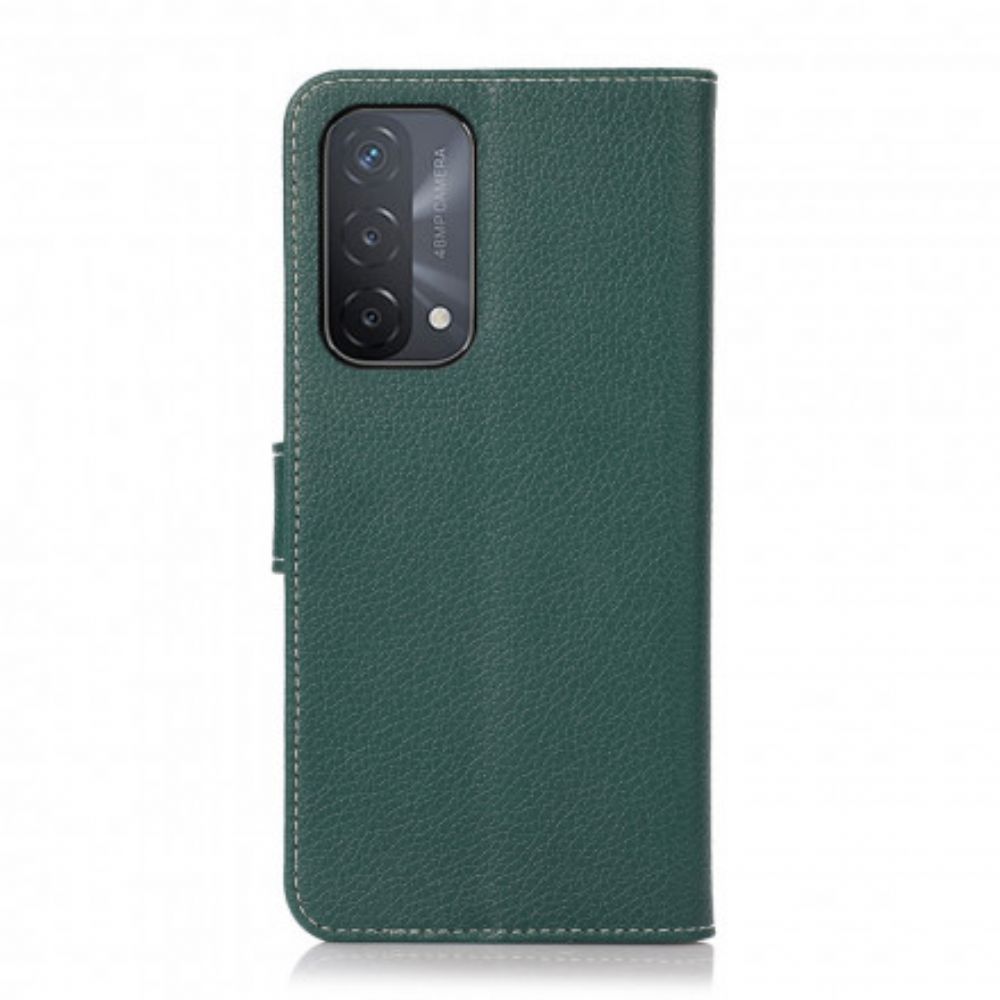 Folio-hoesje voor Oppo A54 5G / A74 5G Lychee-textuur