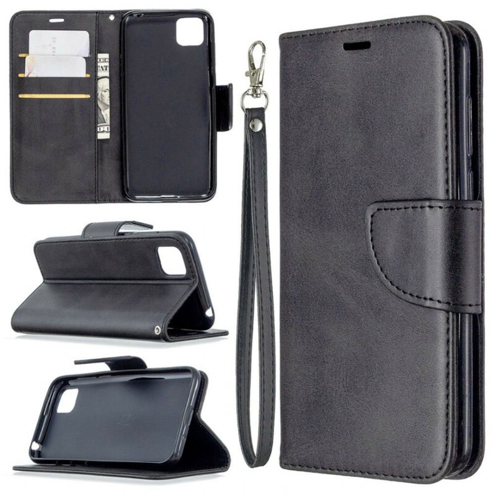 Folio-hoesje voor Huawei Y5p Flip Case Gladde Schuine Klep