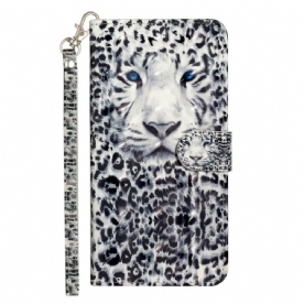 Folio-hoesje voor Huawei Y5p Met Ketting Tiger Light Strap Spots