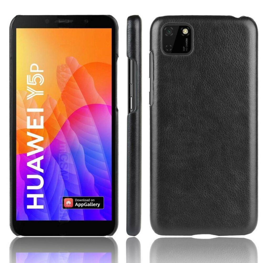 Hoesje voor Huawei Y5p Prestaties Litchi Leder Effect