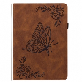 Cover Voor Samsung Galaxy Tab S9 Fe Vlinders En Bloemen