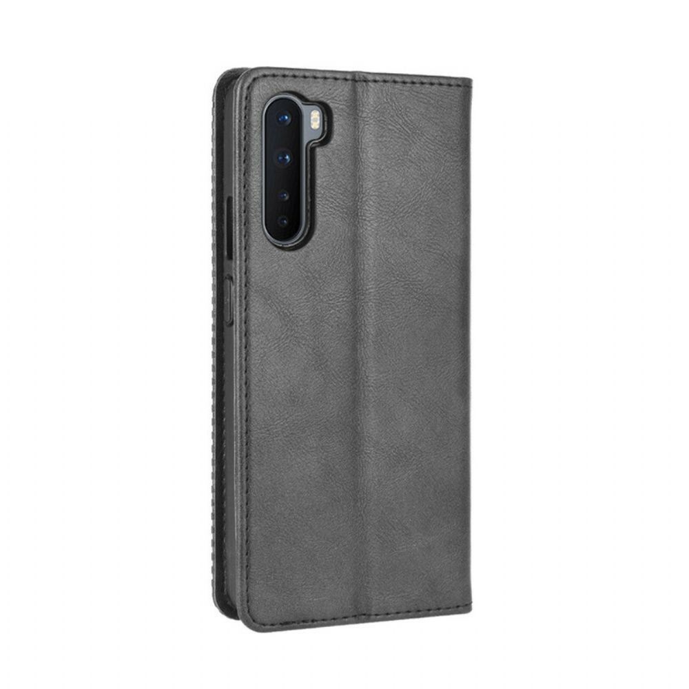 Bescherming Hoesje voor OnePlus Nord Folio-hoesje Gestyled Vintage Leereffect