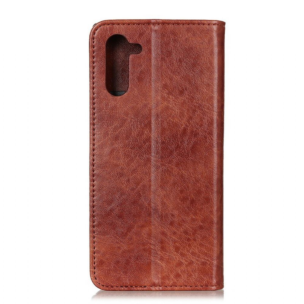 Bescherming Hoesje voor OnePlus Nord Folio-hoesje Sobere Leerstijl