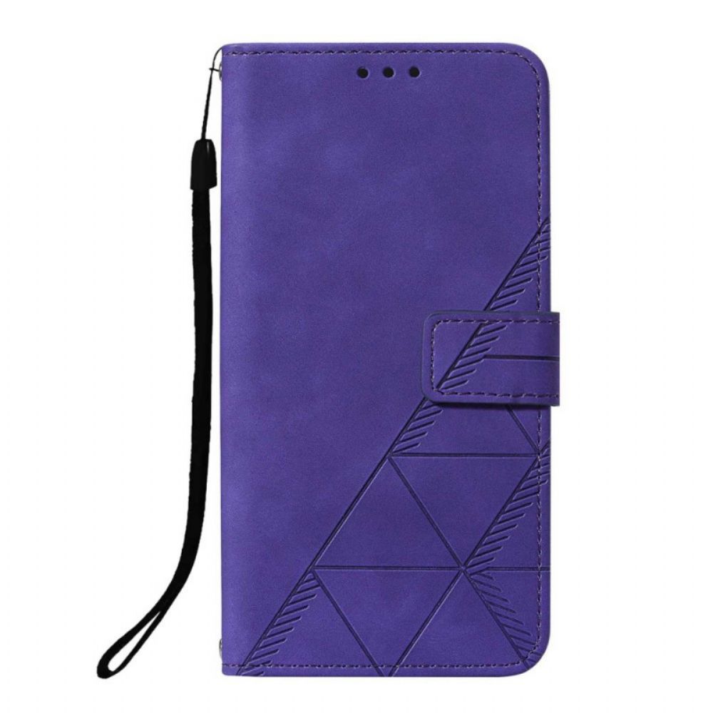 Folio-hoesje voor OnePlus Nord Piramide Leereffect