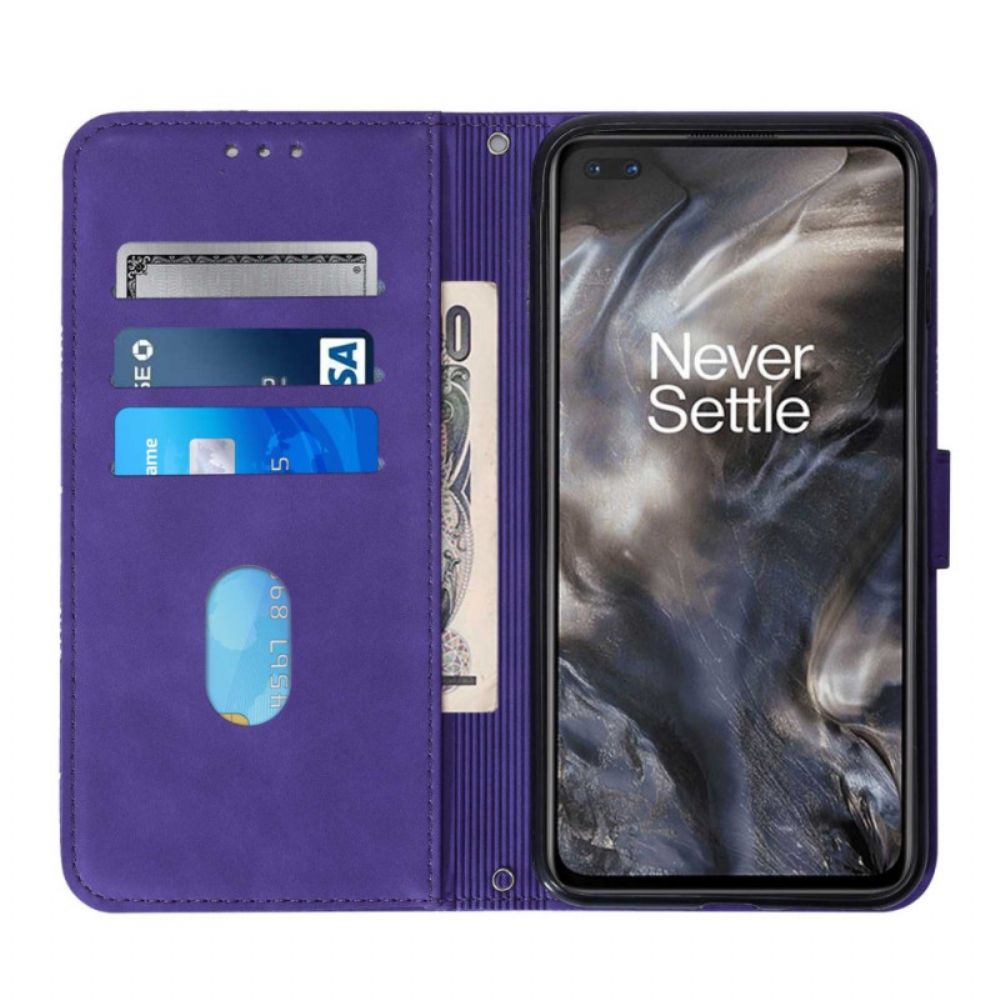 Folio-hoesje voor OnePlus Nord Piramide Leereffect