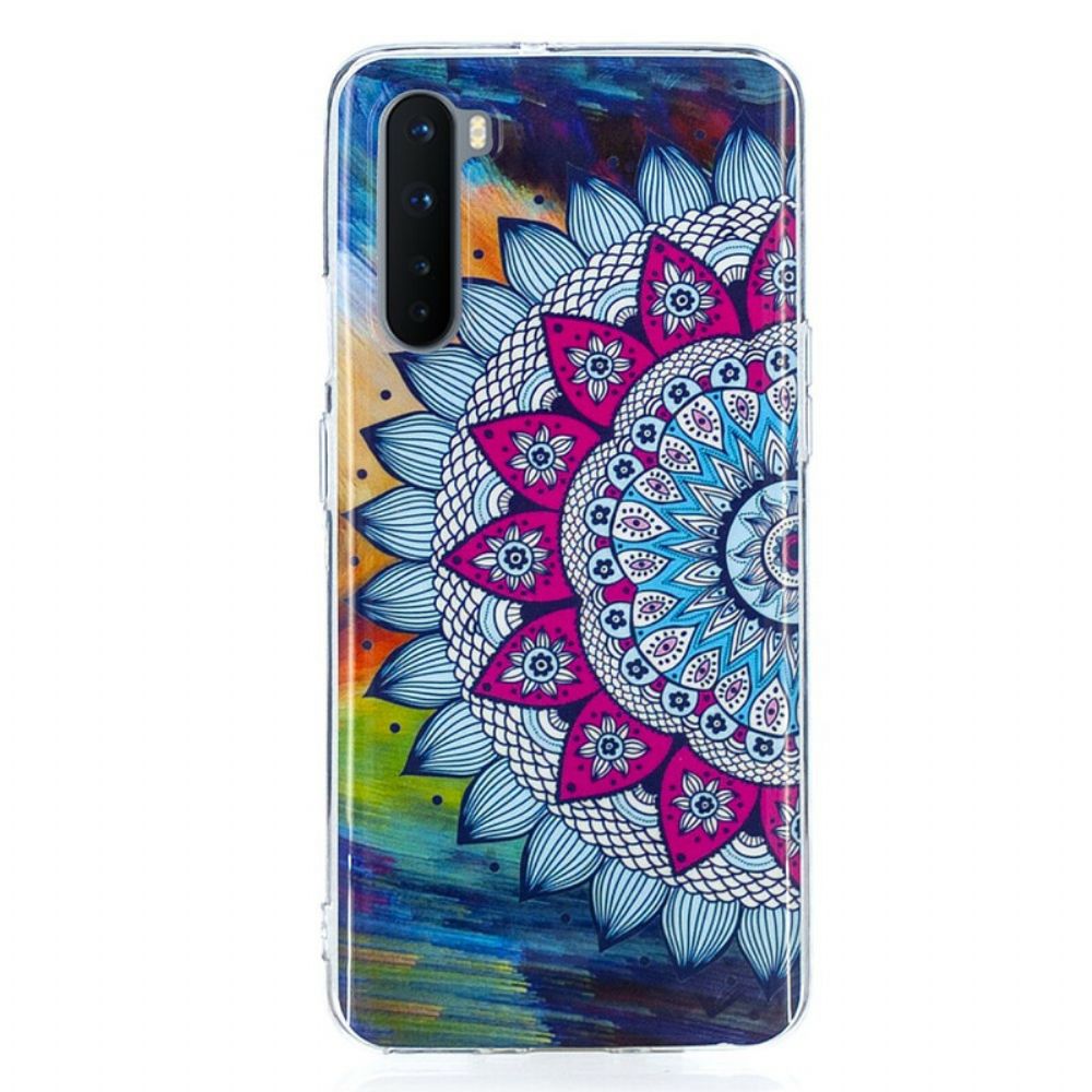 Hoesje voor OnePlus Nord Fluorescerende Kleurrijke Mandala