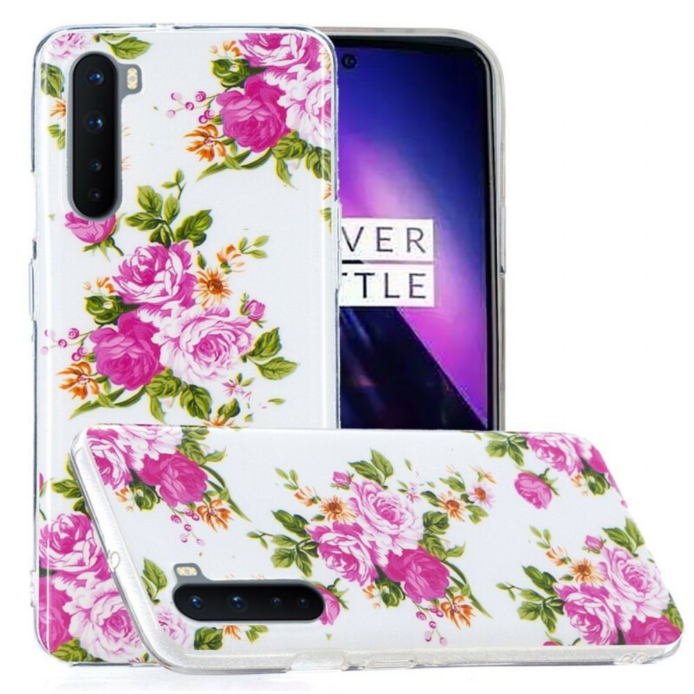 Hoesje voor OnePlus Nord Fluorescerende Vrijheidsbloemen