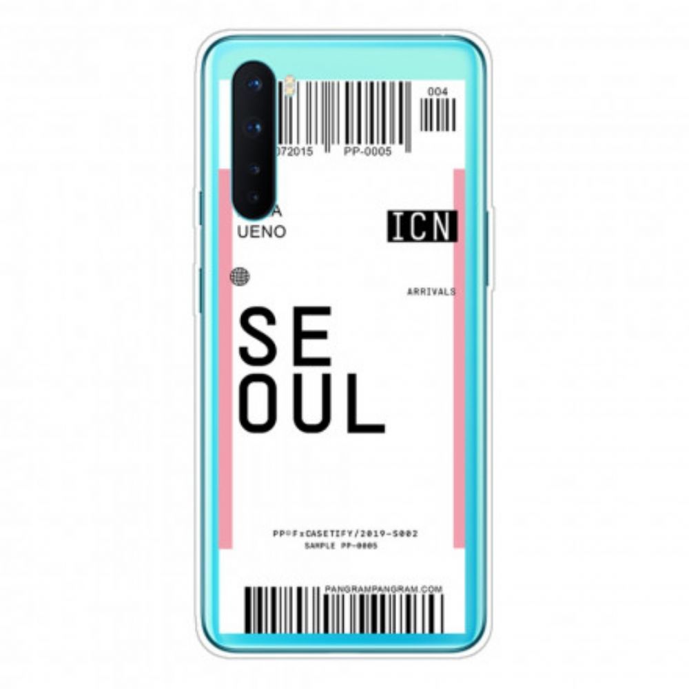 Hoesje voor OnePlus Nord Instapkaart Naar Seoul