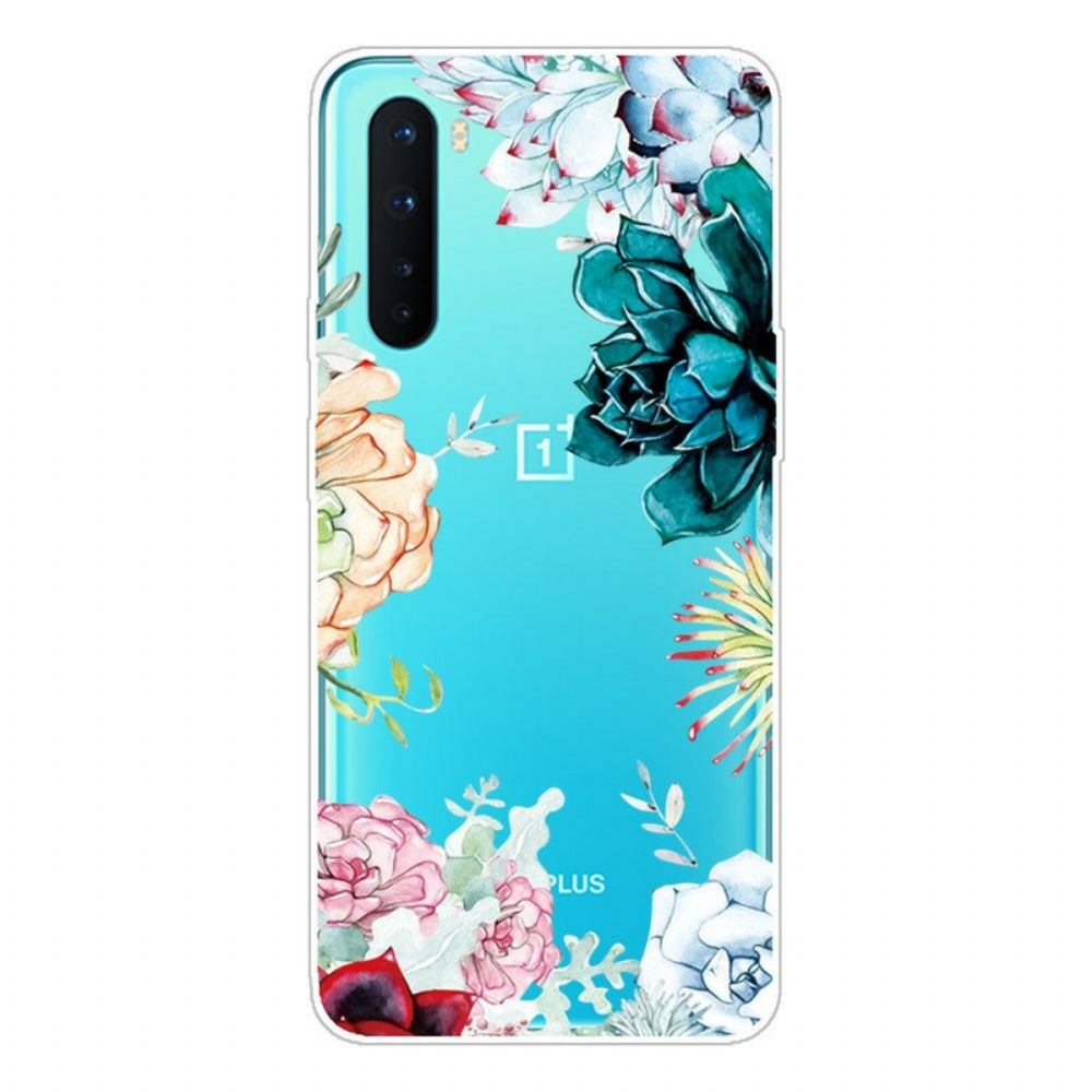 Hoesje voor OnePlus Nord Naadloze Aquarelbloemen