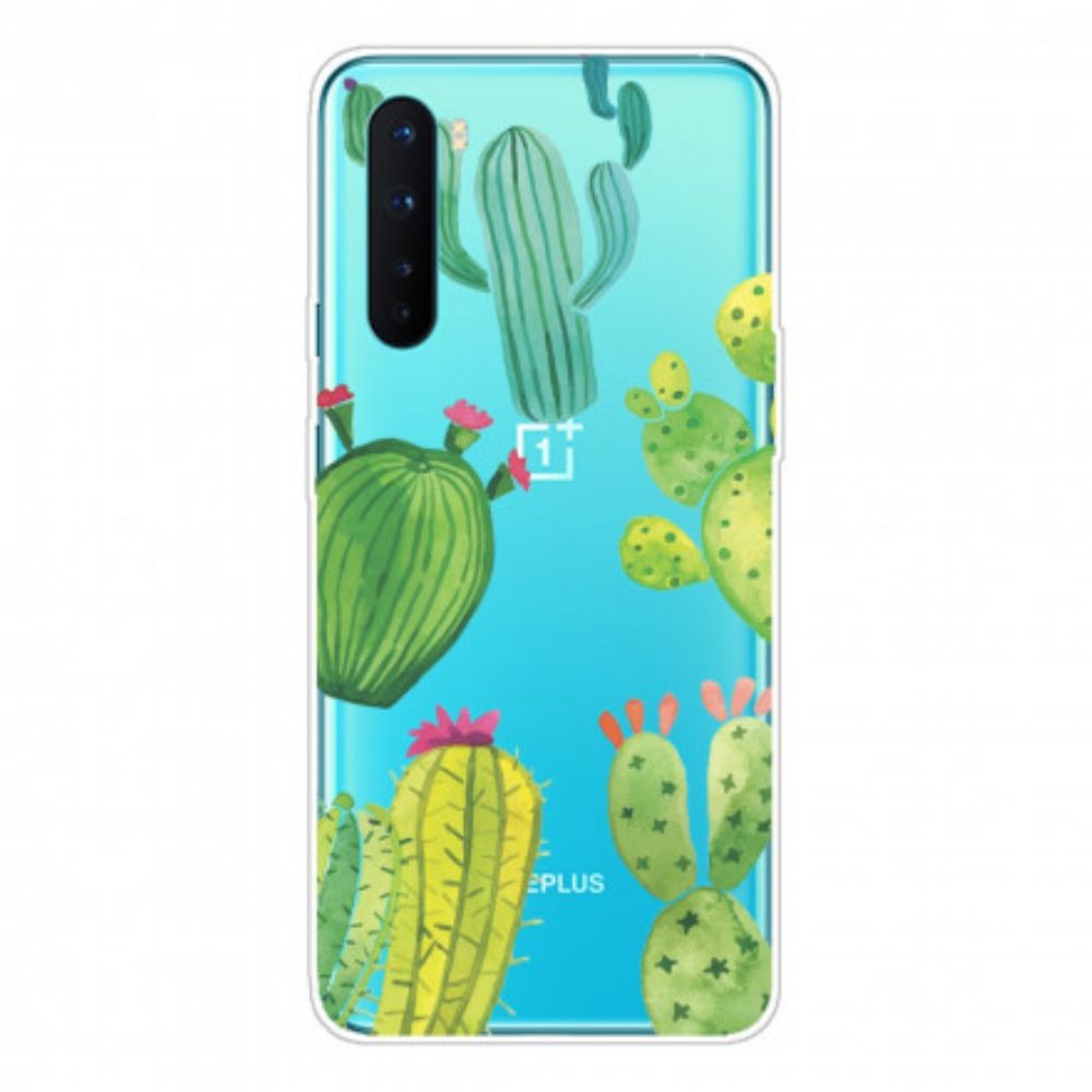 Telefoonhoesje voor OnePlus Nord Cactus Aquarel