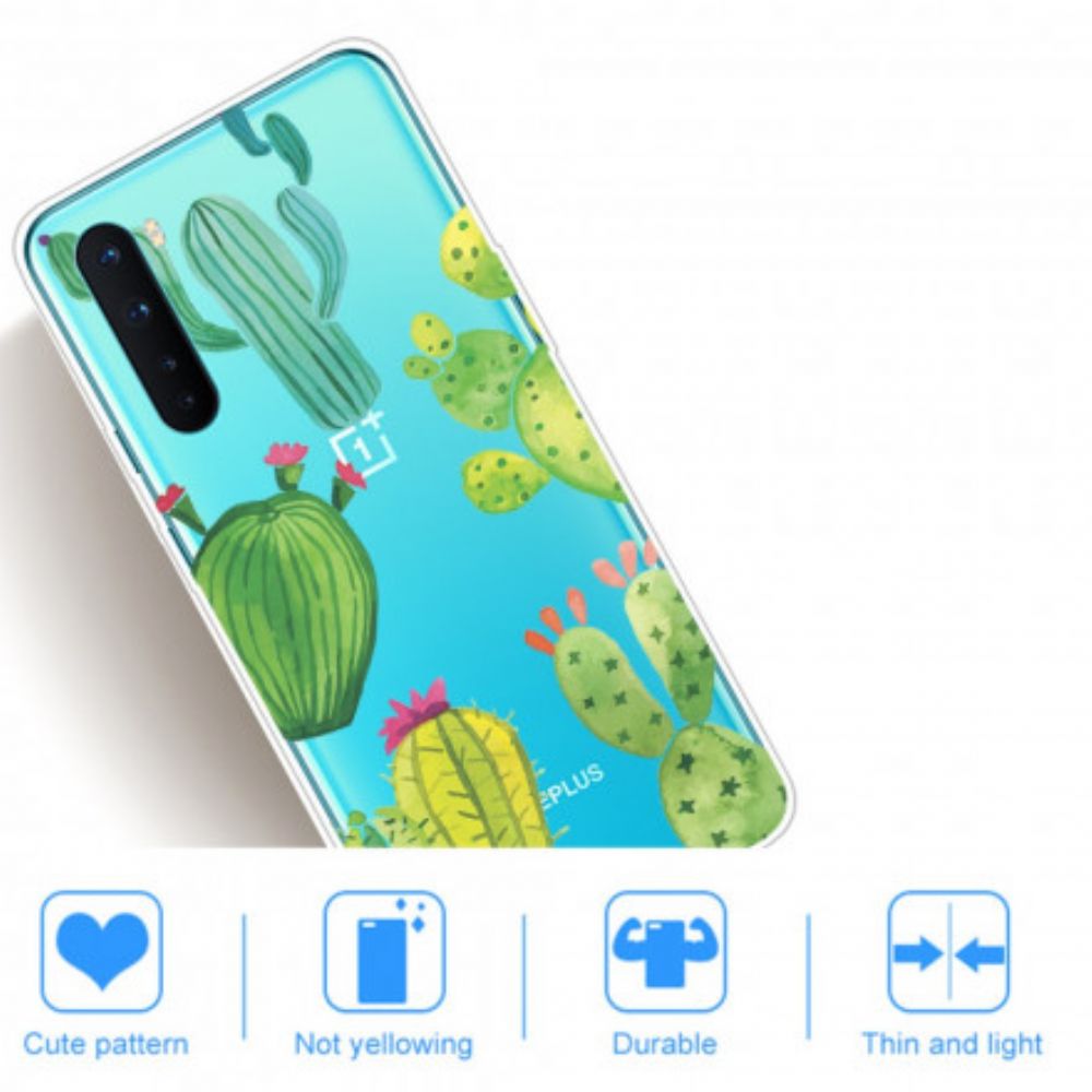 Telefoonhoesje voor OnePlus Nord Cactus Aquarel