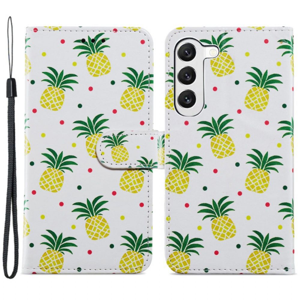 Bescherming Hoesje Samsung Galaxy S24 Plus 5g Ananas Met Bandje