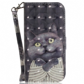 Bescherming Hoesje Samsung Galaxy S24 Plus 5g Knuffelkat Met Riem