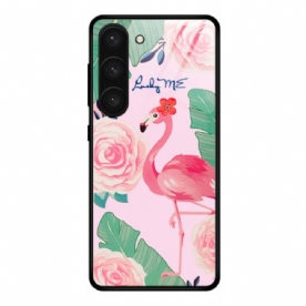 Cover Hoesje Samsung Galaxy S24 Plus 5g Telefoonhoesje Flamingo Gehard Glas