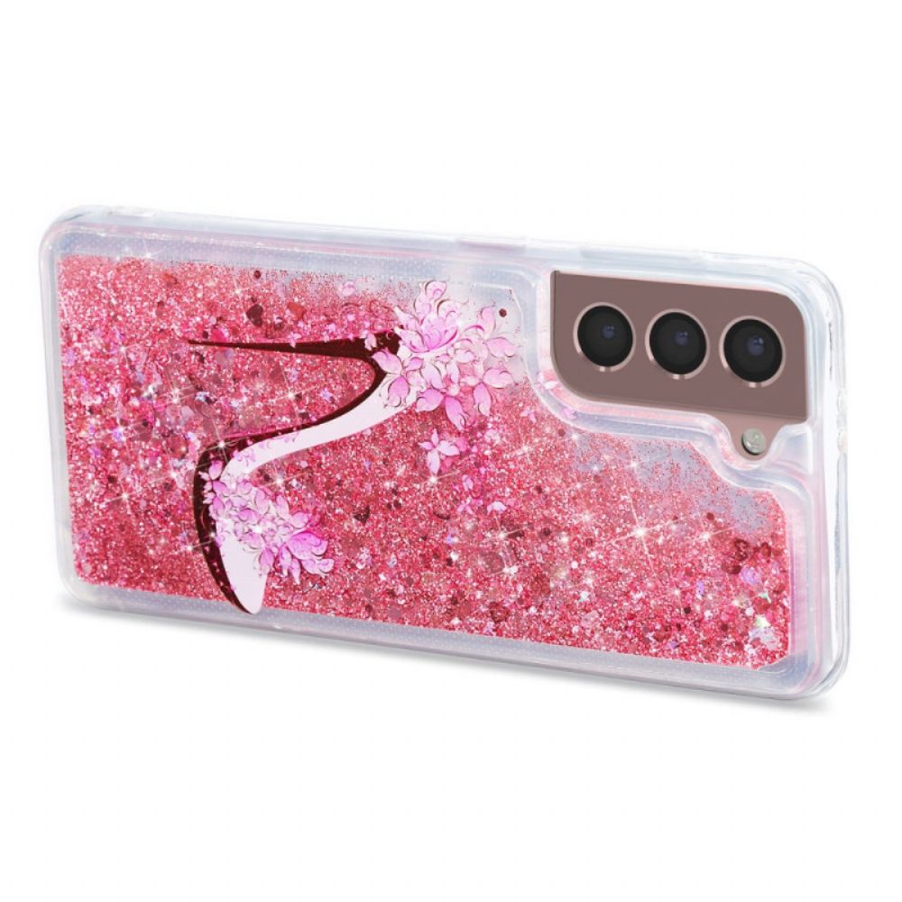 Cover Hoesje Samsung Galaxy S24 Plus 5g Telefoonhoesje Vloeibare Glitterpomp