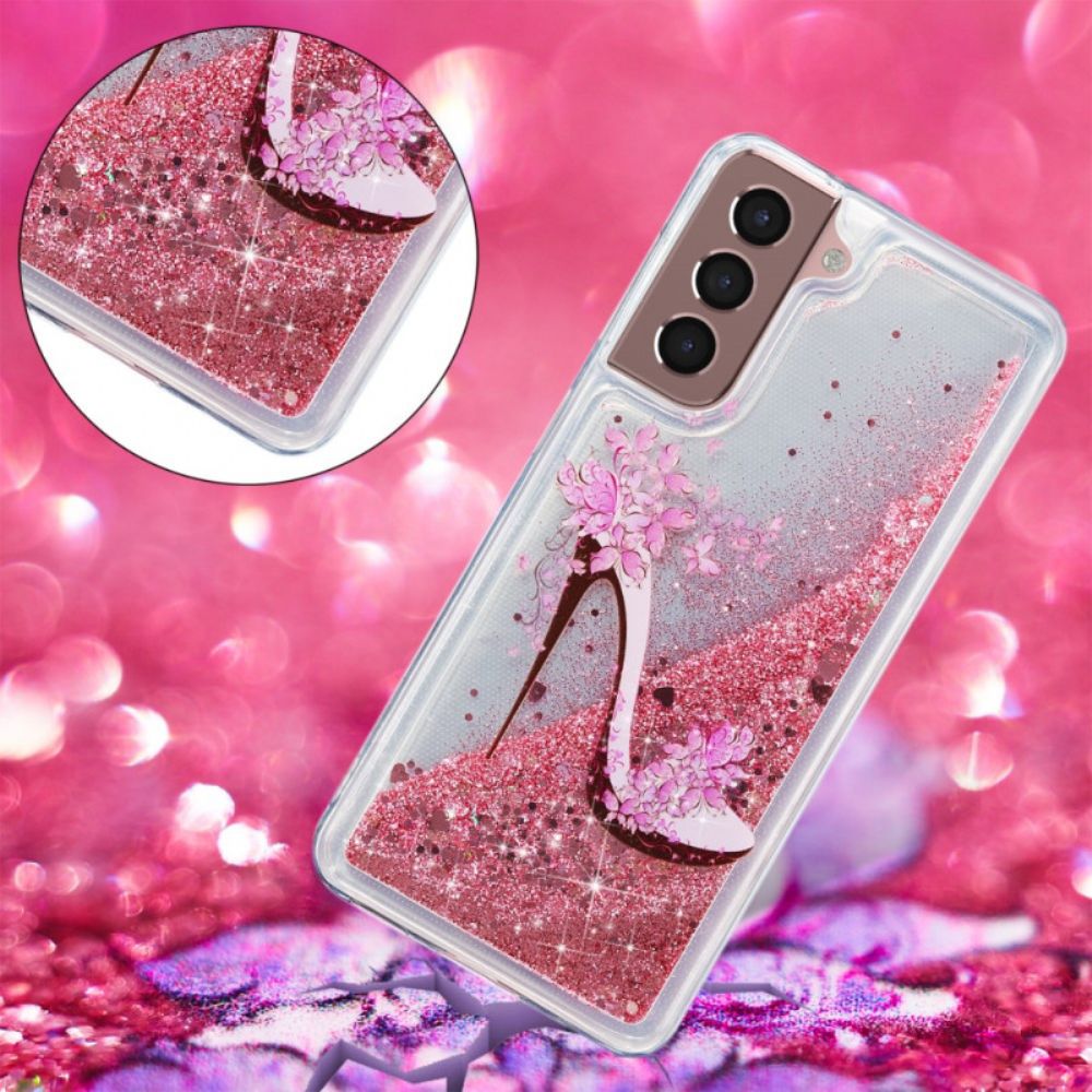 Cover Hoesje Samsung Galaxy S24 Plus 5g Telefoonhoesje Vloeibare Glitterpomp