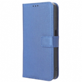 Flip Case Leren Samsung Galaxy S24 Plus 5g Gestippelde Band