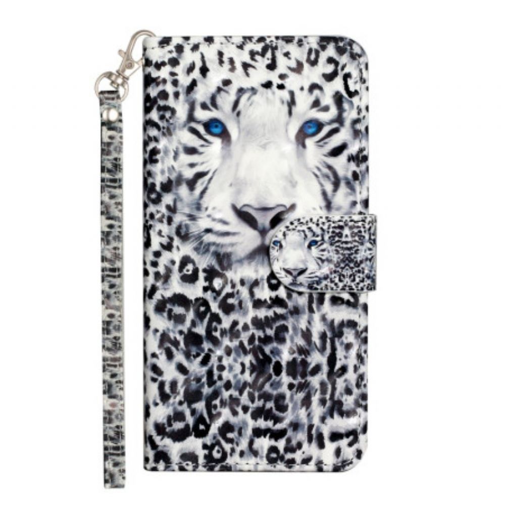 Flip Case Leren Samsung Galaxy S24 Plus 5g Luipaardband