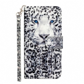 Flip Case Leren Samsung Galaxy S24 Plus 5g Luipaardband