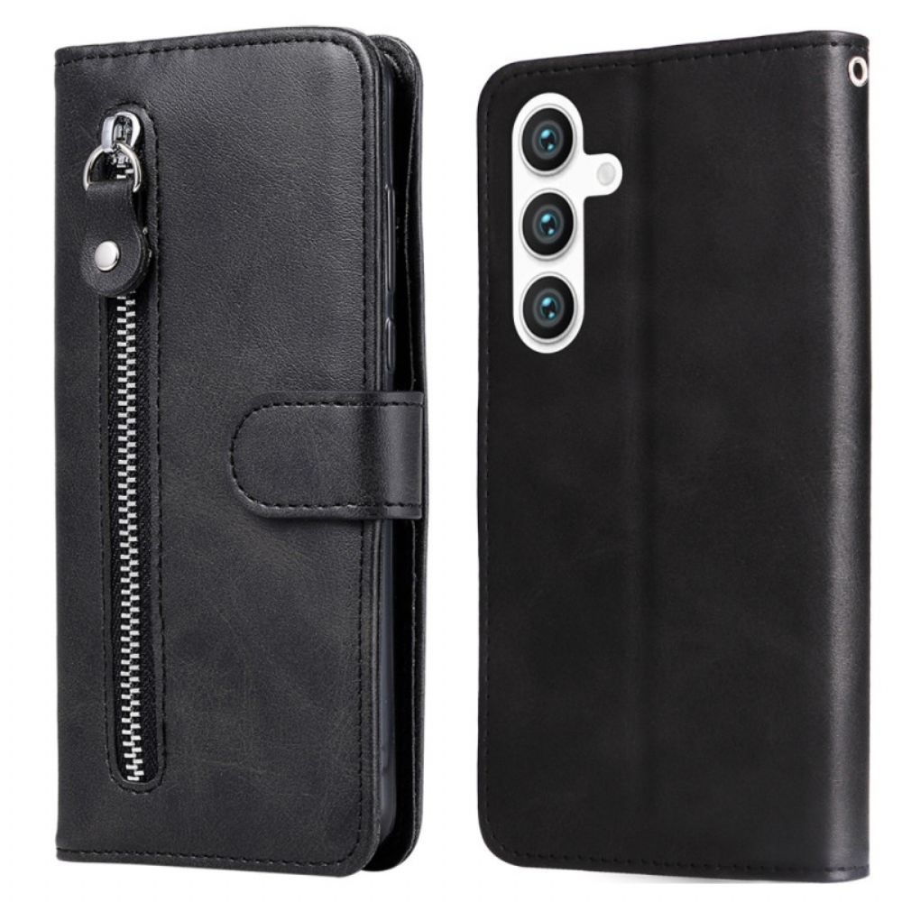 Flip Case Leren Samsung Galaxy S24 Plus 5g Portemonnee Vooraan