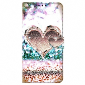 Flip Case Leren Samsung Galaxy S24 Plus 5g Roze Diamanten Hart