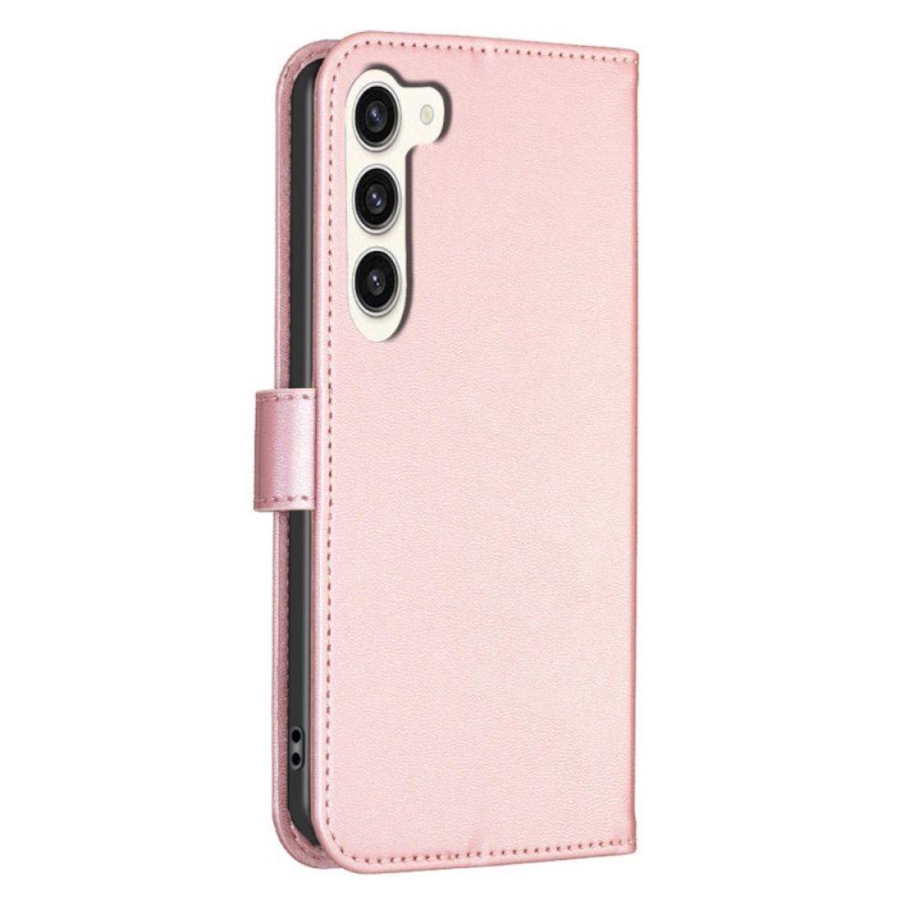 Flip Case Leren Samsung Galaxy S24 Plus 5g Trefoils