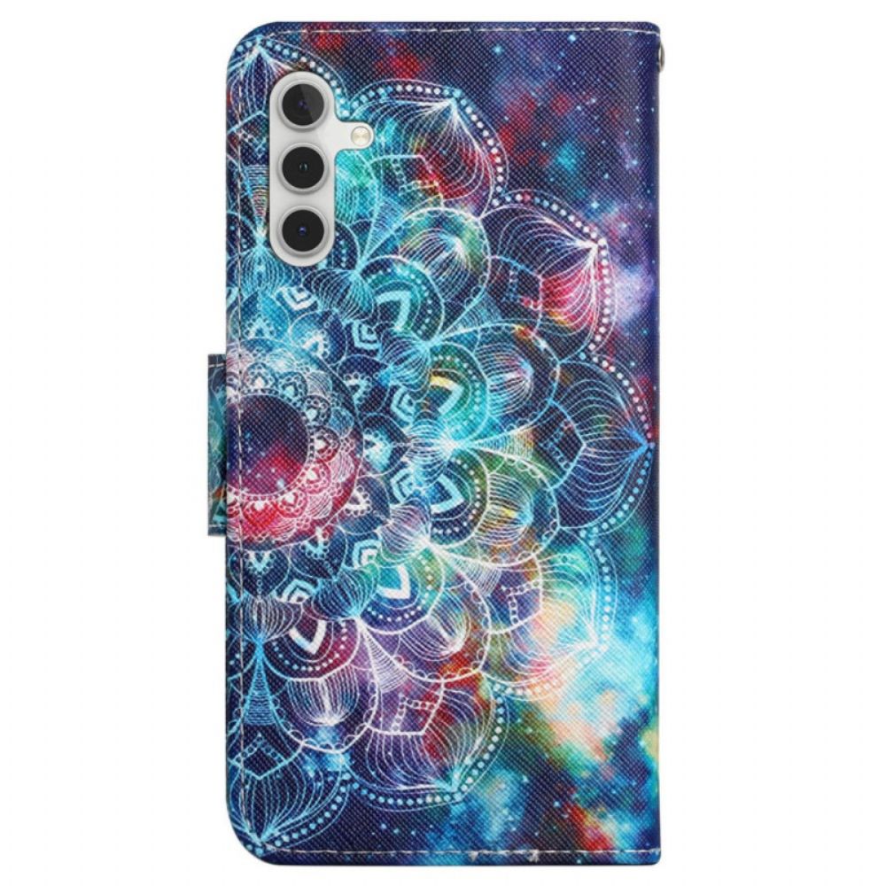 Folio-hoesje Samsung Galaxy S24 Plus 5g Kleurrijke Mandala Met Riempje