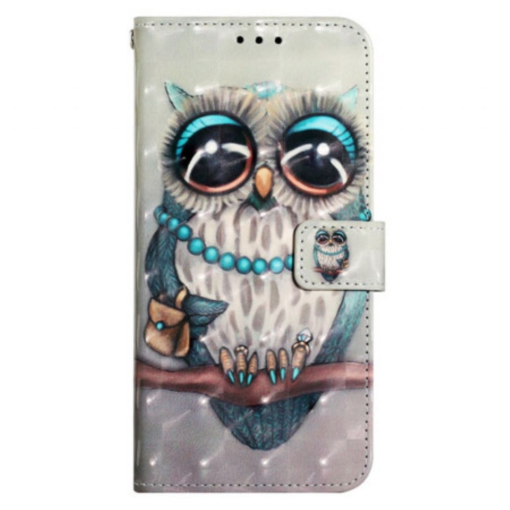 Folio-hoesje Samsung Galaxy S24 Plus 5g Telefoonhoesje Mevrouw Uil