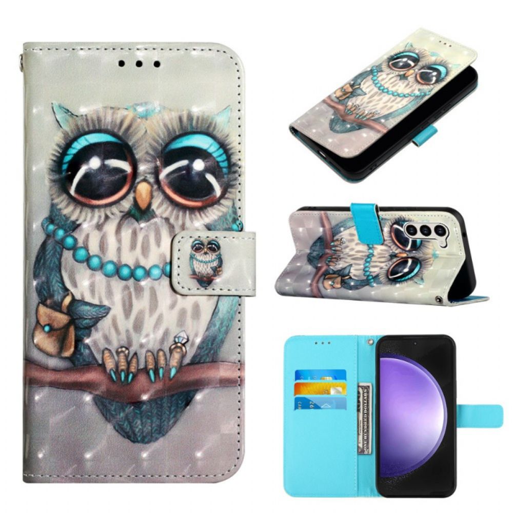 Folio-hoesje Samsung Galaxy S24 Plus 5g Telefoonhoesje Mevrouw Uil