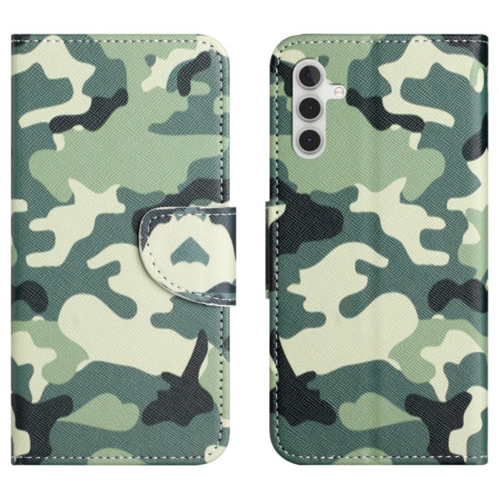 Folio-hoesje Samsung Galaxy S24 Plus 5g Telefoonhoesje Militaire Camouflage