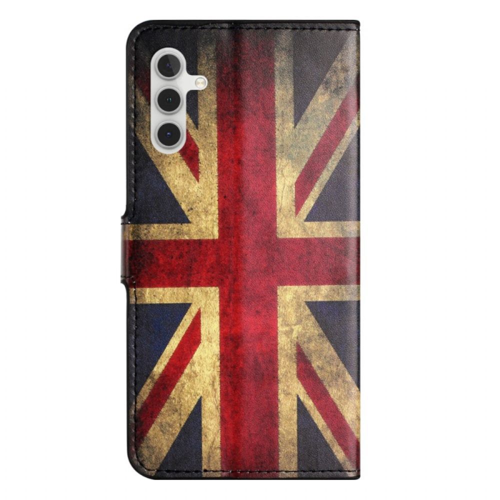 Folio-hoesje Samsung Galaxy S24 Plus 5g Telefoonhoesje Vintage Engelse Vlag