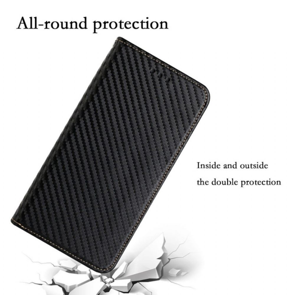 Folio-hoesje Voor Samsung Galaxy S24 Plus 5g Koolstofvezelband