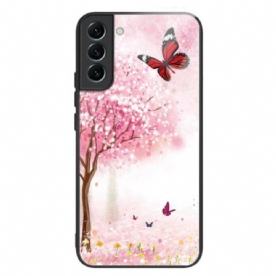 Hoesje Voor Samsung Galaxy S24 Plus 5g Kersenbloesems Van Gehard Glas