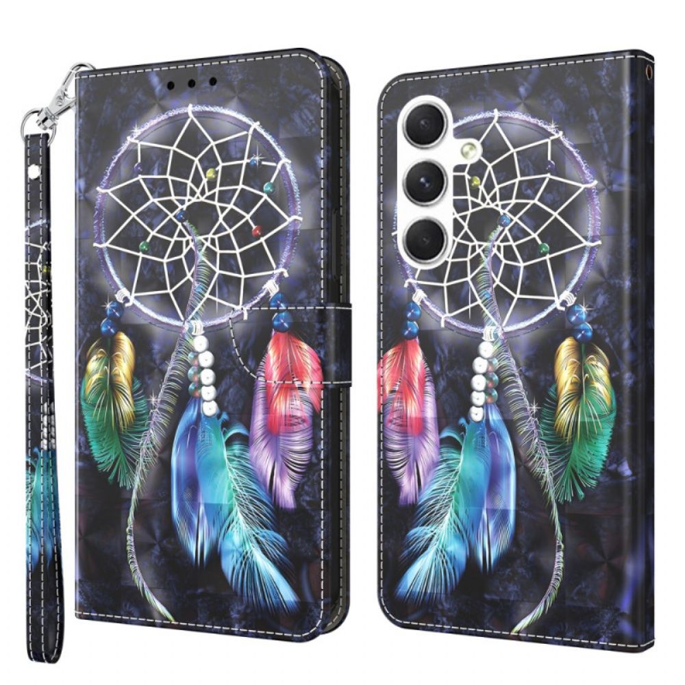 Leren Hoesje Voor Samsung Galaxy S24 Plus 5g Dromenvanger Met Riem