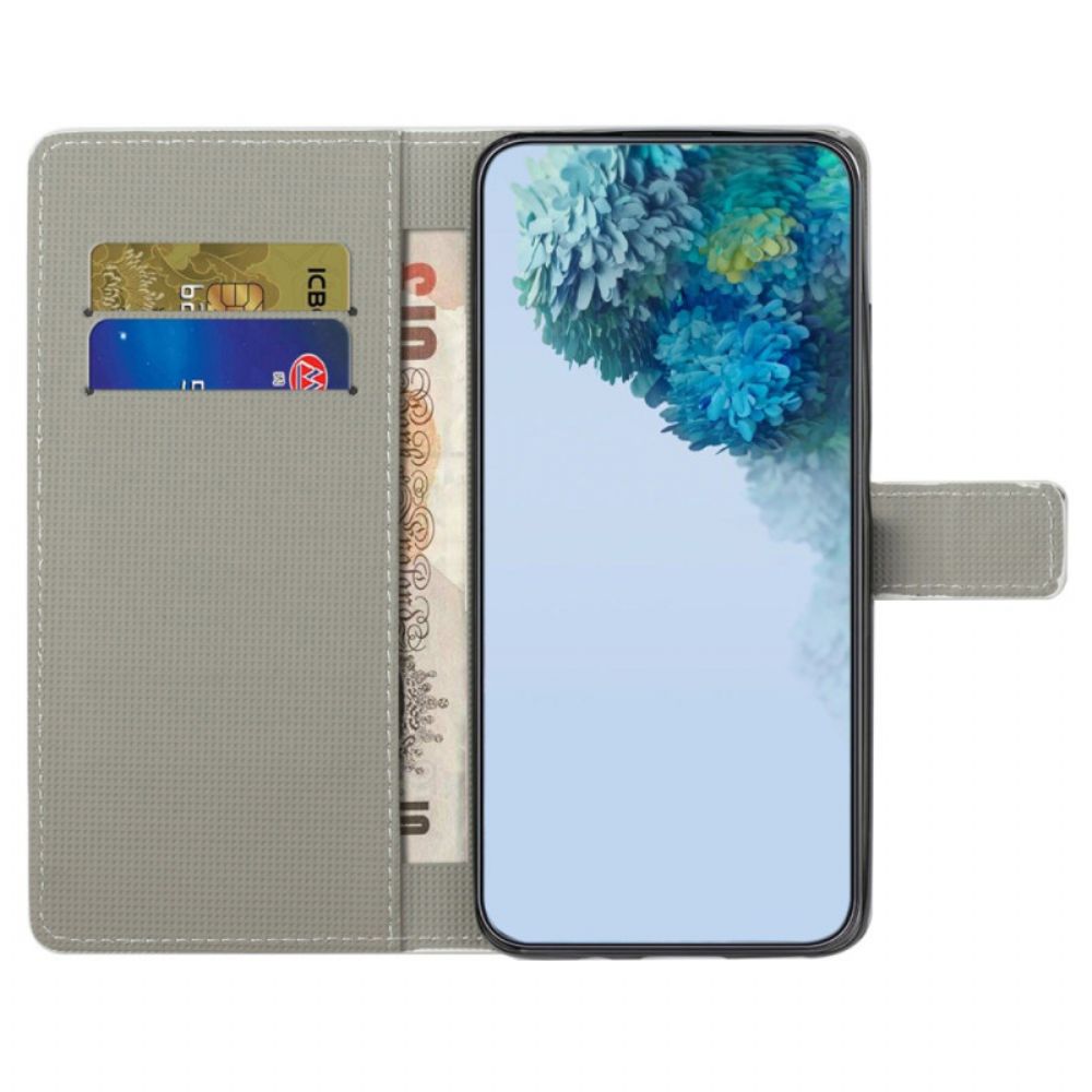 Leren Hoesje Voor Samsung Galaxy S24 Plus 5g Tropische Bloemen