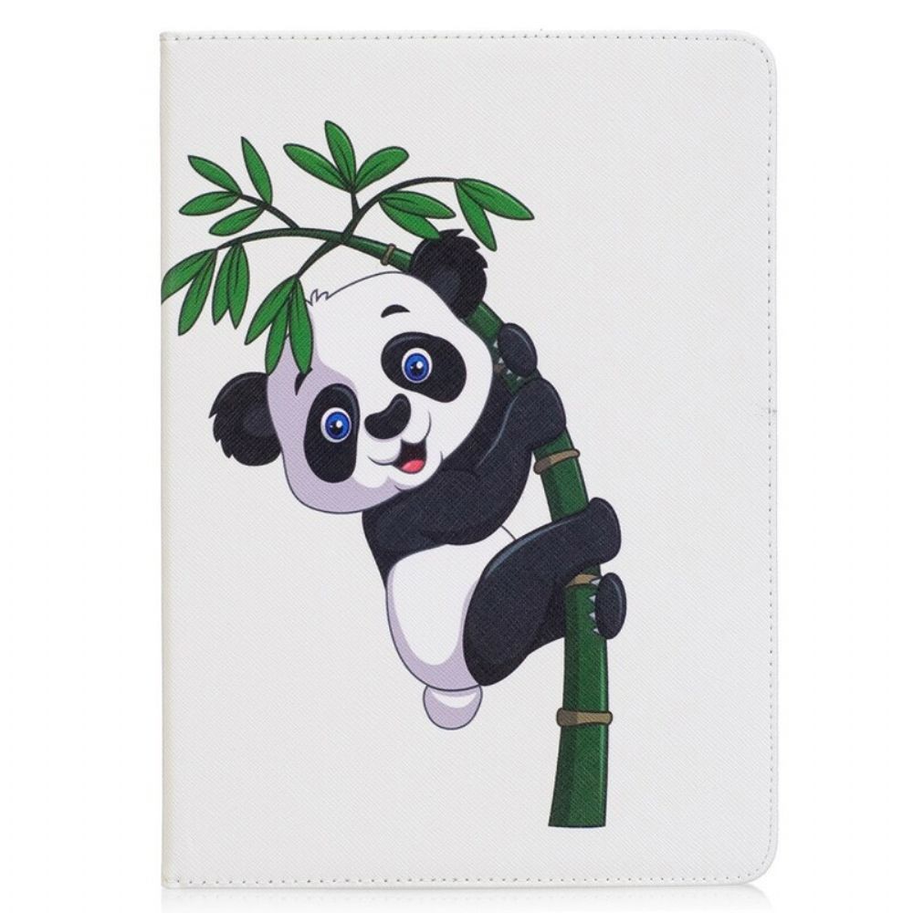 Leren Hoesje voor iPad Air Panda Op Bamboe