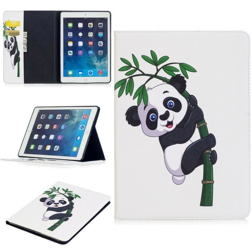 Leren Hoesje voor iPad Air Panda Op Bamboe